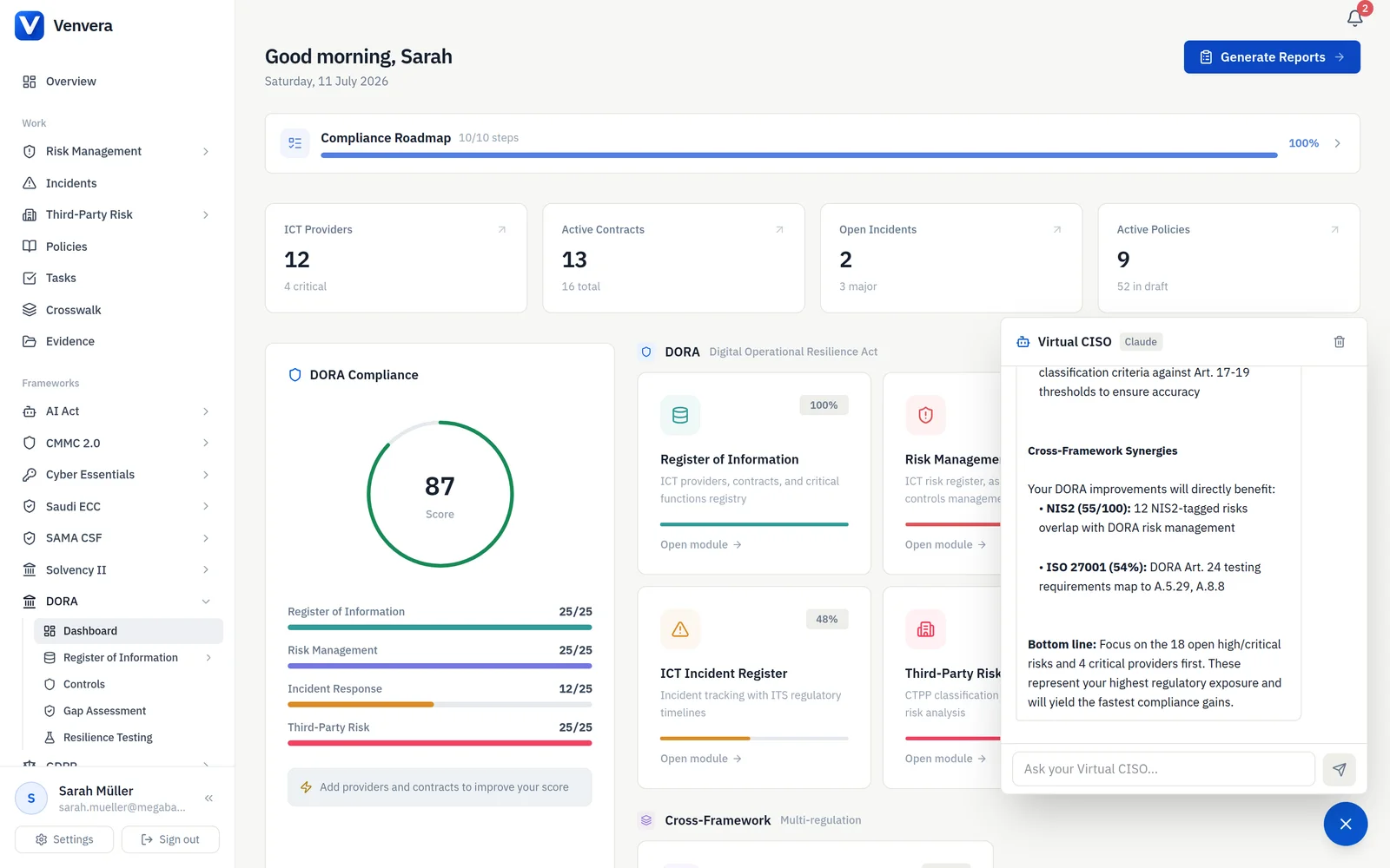 / PRECISION · article-level answers you can verify